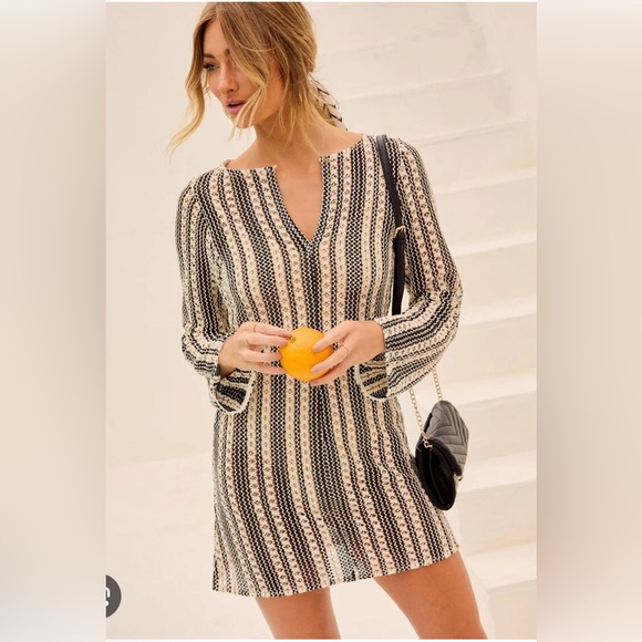 Vici Other - Vici Black and Cream Crochet Coverup